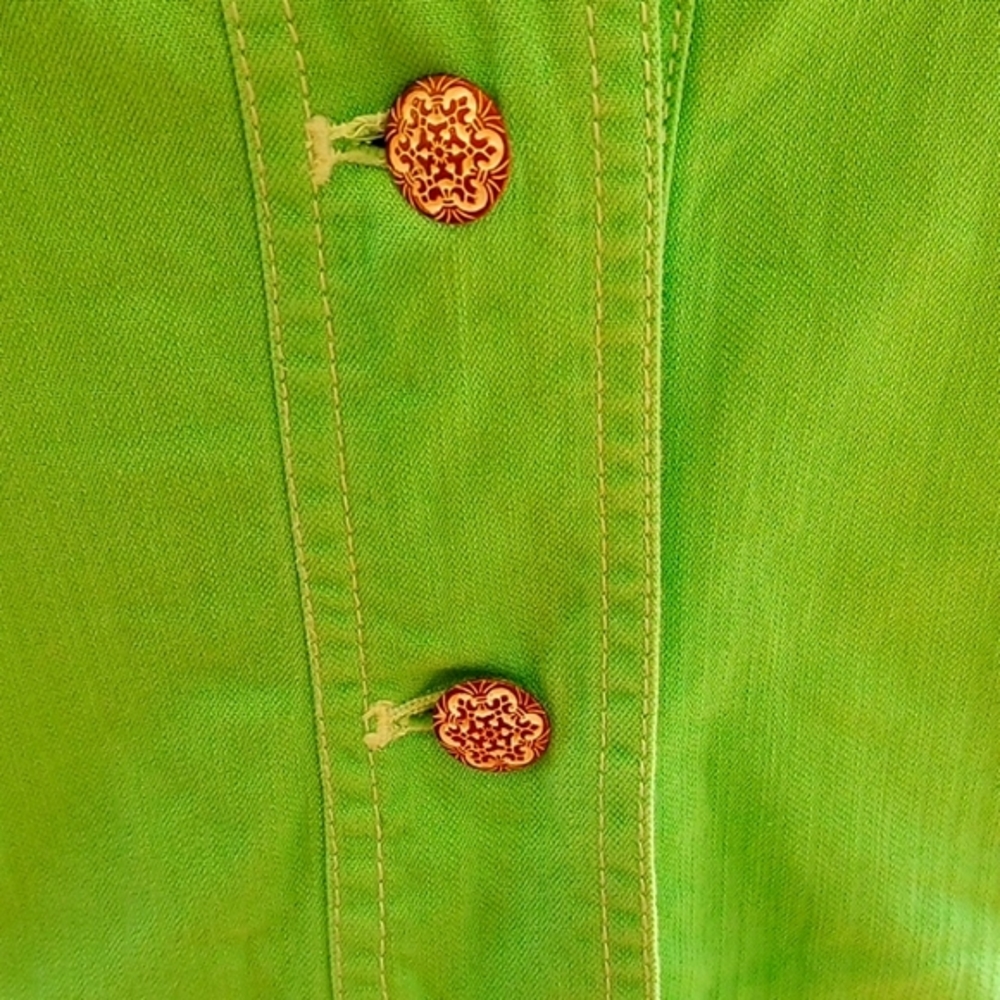 Denim & Co Jacket Size:M, Color: Aquamarine Green - Picture 3 of 9
